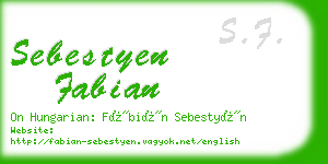 sebestyen fabian business card